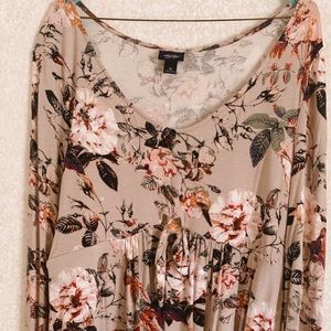 LS Floral Babydoll top